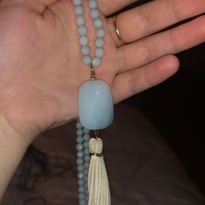 Mint Green Tassel Necklace